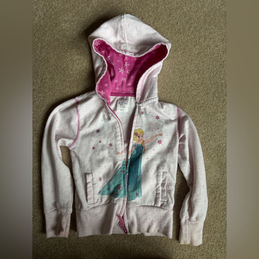 Disney Frozen (Elsa) Kids Hoodie - Light Pink and Pink